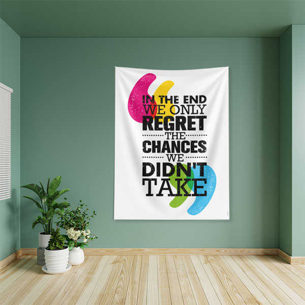 Motivasyon Duvar Örtüsü - Regret The Chances We Didn’t Take 7641