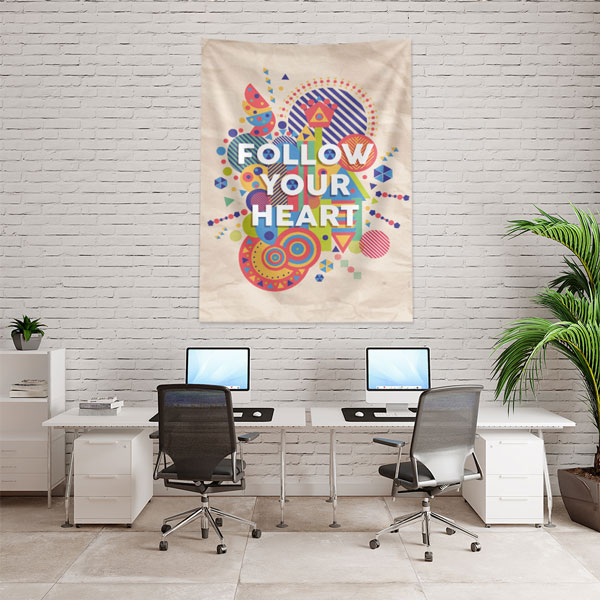 motivational-wall-tapestry-7646-03 Follow Your Heart Duvar Örtüsü 7646