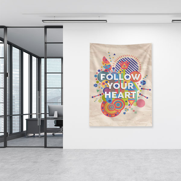 motivational-wall-tapestry-7646-04 Follow Your Heart Duvar Örtüsü 7646
