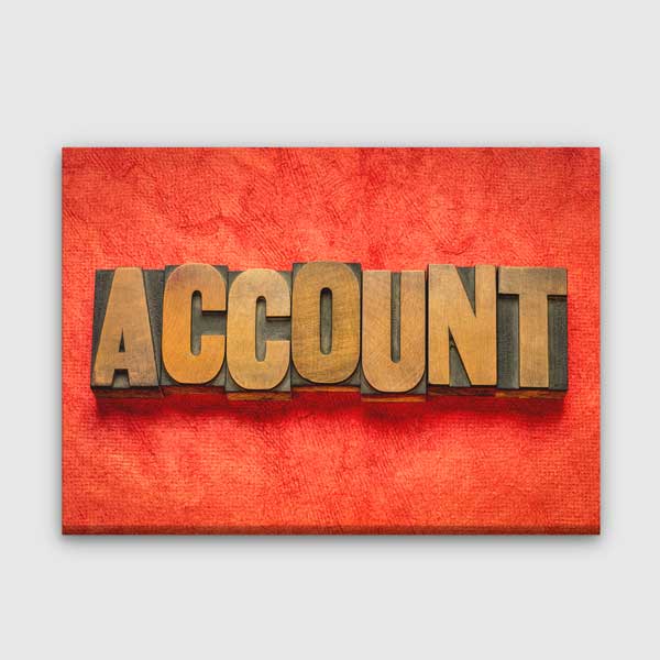 muhasebe-duvar-tablo-5323-00 Account Yazılı Muhasebe Temalı Kanvas Duvar Tablosu – 5323