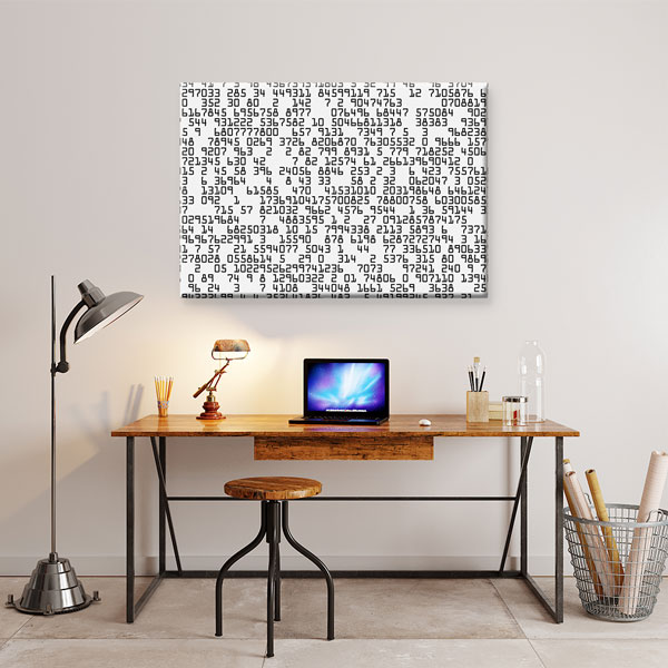 Sayısal Kodlar Muhasebe ve Finans Temalı Kanvas Duvar Tablosu – 5325