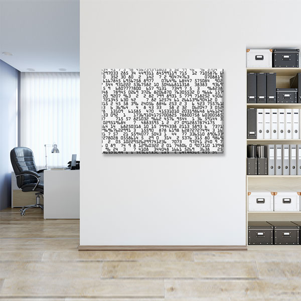 Sayısal Kodlar Muhasebe ve Finans Temalı Kanvas Duvar Tablosu – 5325