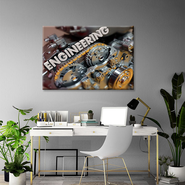 muhendislik-tablolar-5438-01 Mühendislik ve Dişli Mekanizma Temalı Kanvas Duvar Tablosu – 5438