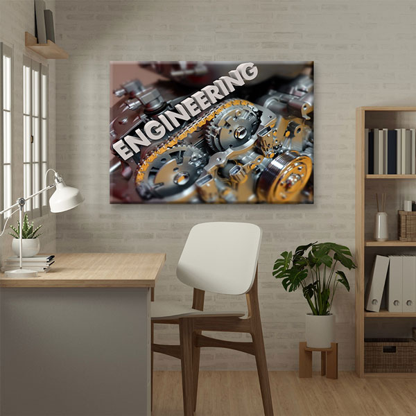 muhendislik-tablolar-5438-02 Mühendislik ve Dişli Mekanizma Temalı Kanvas Duvar Tablosu – 5438