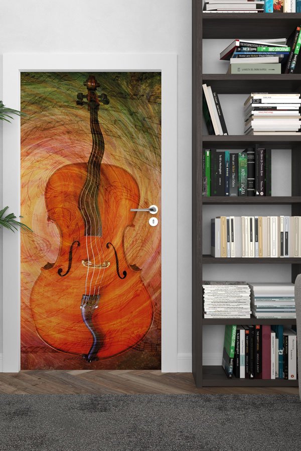 Çello Temalı Klasik Müzik Kapı Giydirme 8845