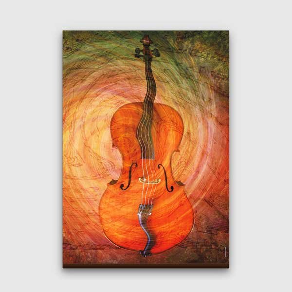 Çello Temalı Sanatsal Müzik Tablosu – B-126