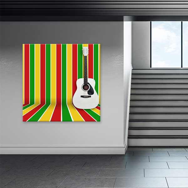 Müzik Sınıfı Duvar Dekoru Beyaz Gitar – B-160