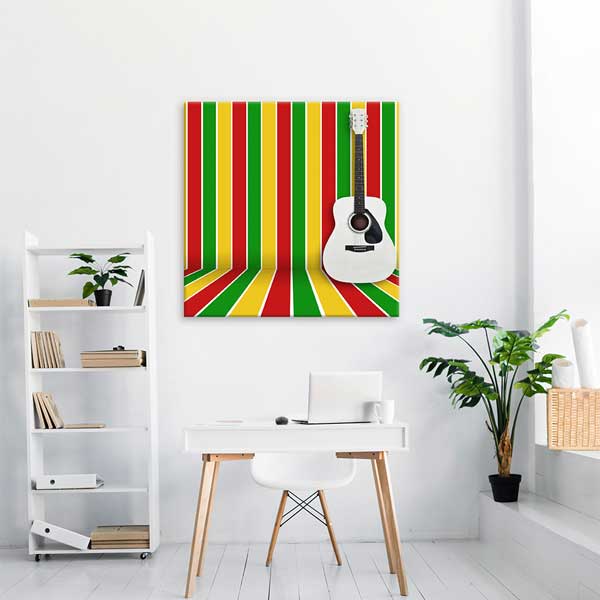 Müzik Sınıfı Duvar Dekoru Beyaz Gitar – B-160