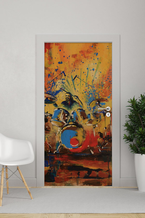 Davulcu Figürlü Dinamik Müzik Kapı Giydirme 8870