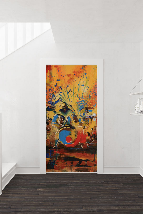 Davulcu Figürlü Dinamik Müzik Kapı Giydirme 8870