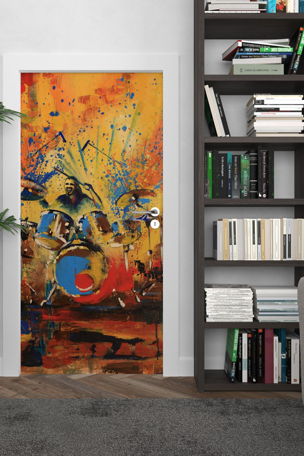 Davulcu Figürlü Dinamik Müzik Kapı Giydirme 8870