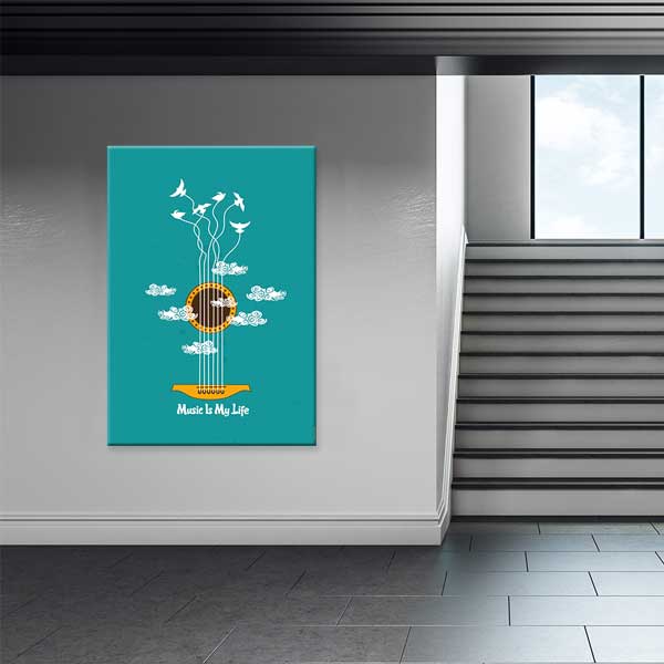 Müzik Gitar Temalı Duvar Tablosu – B-114