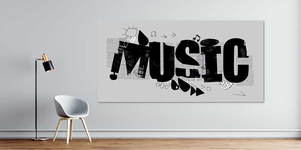 music-school-wall-art-7972-01 Bu büyük ebatlı duvar dekoru minimalist bir tarzla 7972