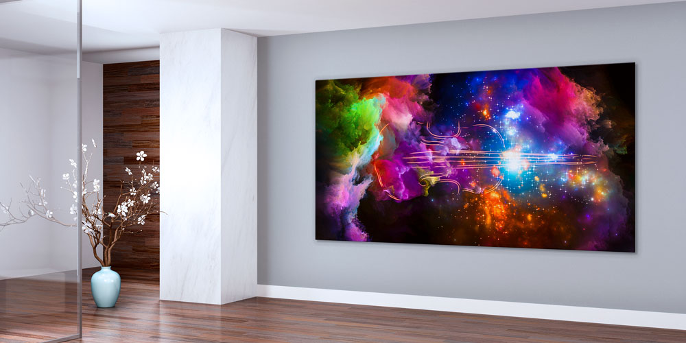 Bu büyük ebatlı duvar dekoru müzik ve evrenin 7974