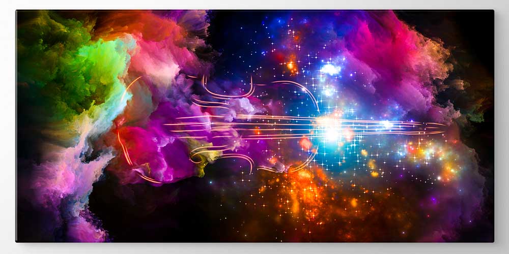 Bu büyük ebatlı duvar dekoru müzik ve evrenin 7974