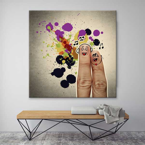Fingermusik Parmak Müzikseverler Temalı Eğlenceli Tablo – B-159