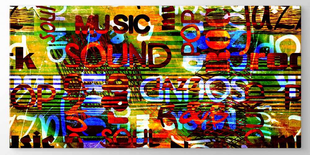 Bu büyük ebatlı duvar dekoru müzik temalı yazı 7967
