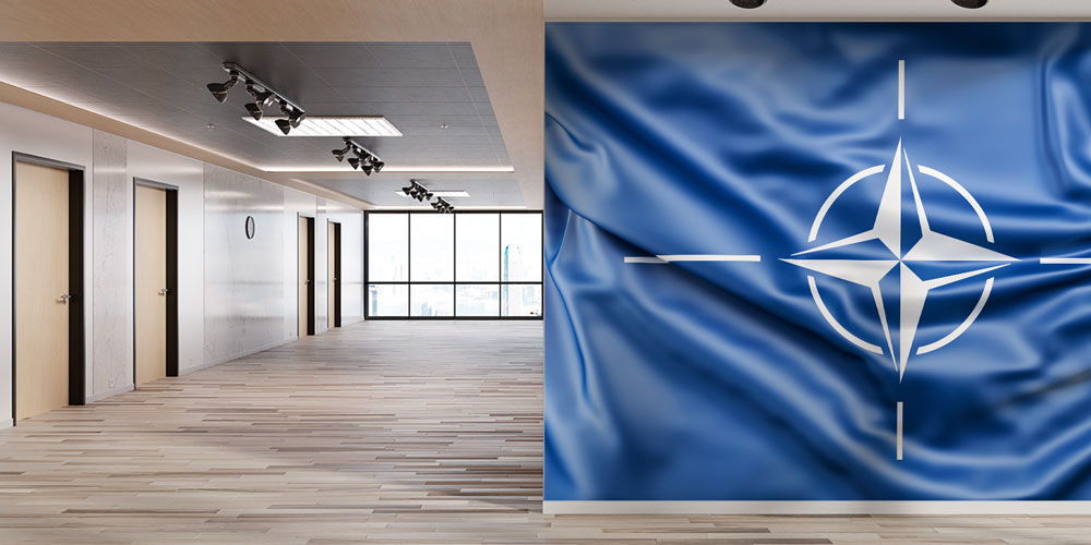 NATO Bayrağı Dalgalı Duvar Kağıdı 10927
