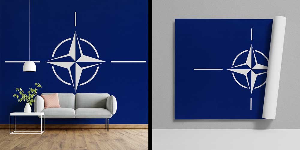 NATO Amblemi Düz Zemin Duvar Kağıdı 10928
