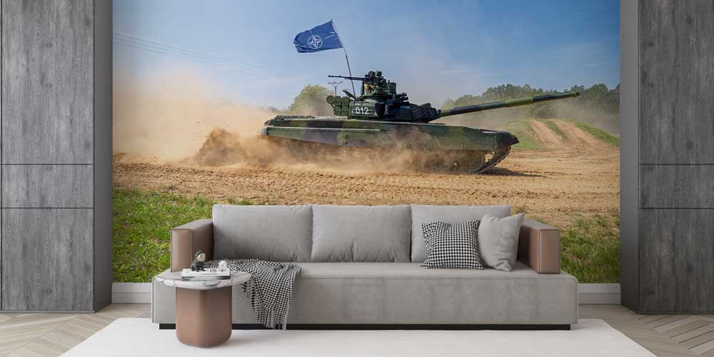 NATO Bayraklı Tank Askeri Duvar Kağıdı 10996