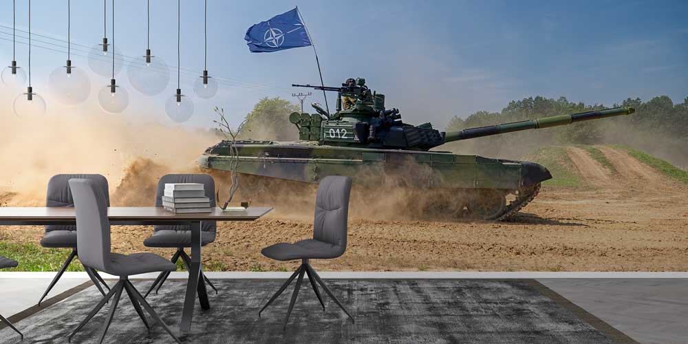 NATO Bayraklı Tank Askeri Duvar Kağıdı 10996