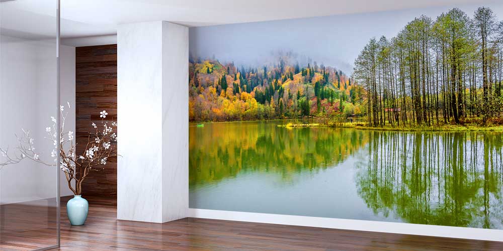 Sonbahar Ormanı ve Göl Yansıması Duvar Kağıdı 11590