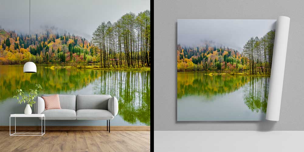 Sonbahar Ormanı ve Göl Yansıması Duvar Kağıdı 11590