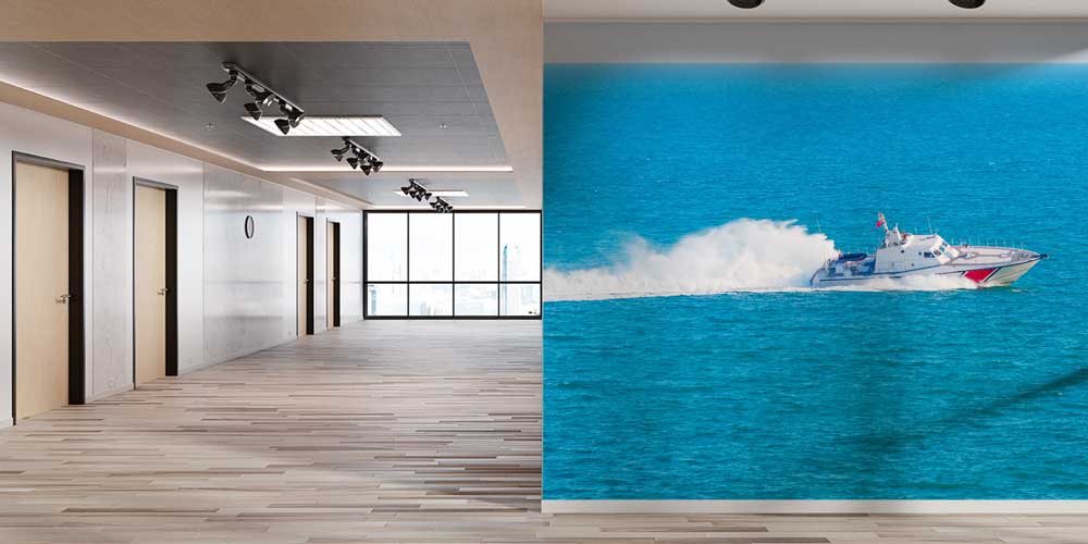 Mavi Denizde Sahil Güvenlik Botu Duvar Kağıdı 10939