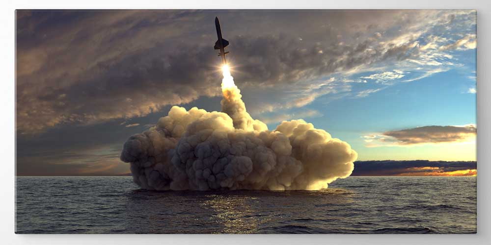 Denizden Füze Fırlatma Askeri Duvar Dekoru 11289