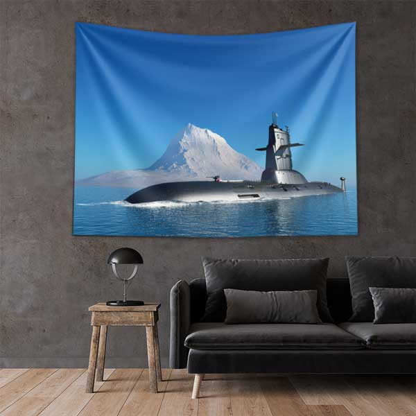 Kutupta Denizaltı ve Buzdağı Manzarası Duvar Örtüsü 11035