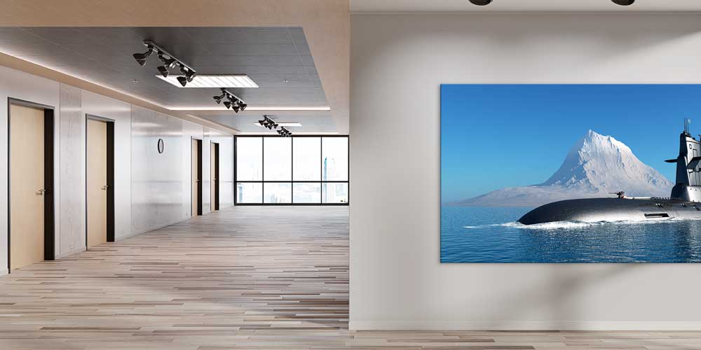 Dağ Manzaralı Denizaltı Askeri Duvar Dekoru 11288