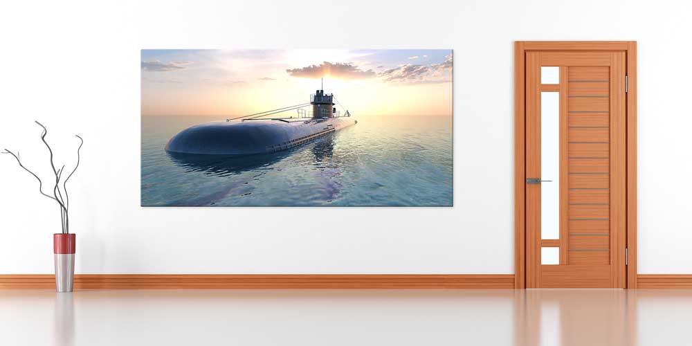 Deniz üzerindeki platformdan gökyüzüne yükselen füze fırlatma sahnesi 11290