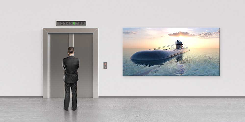 Deniz üzerindeki platformdan gökyüzüne yükselen füze fırlatma sahnesi 11290