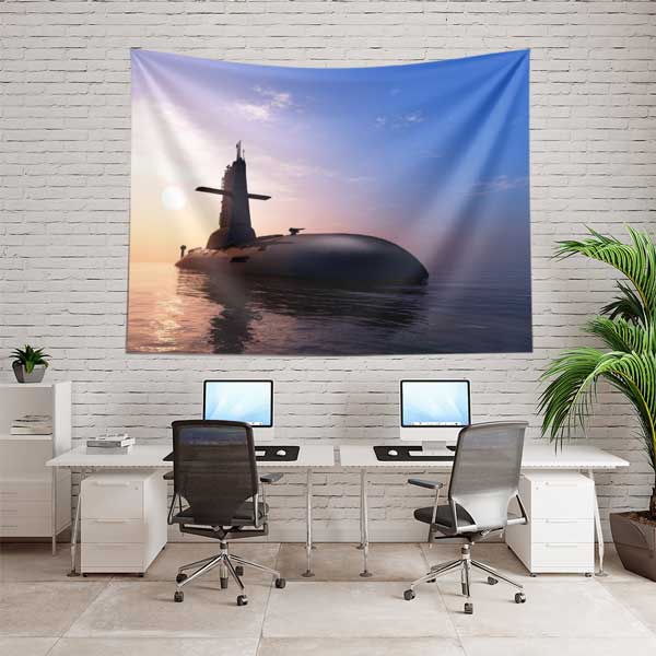 Gün Batımında Denizaltı Duvar Örtüsü 11034