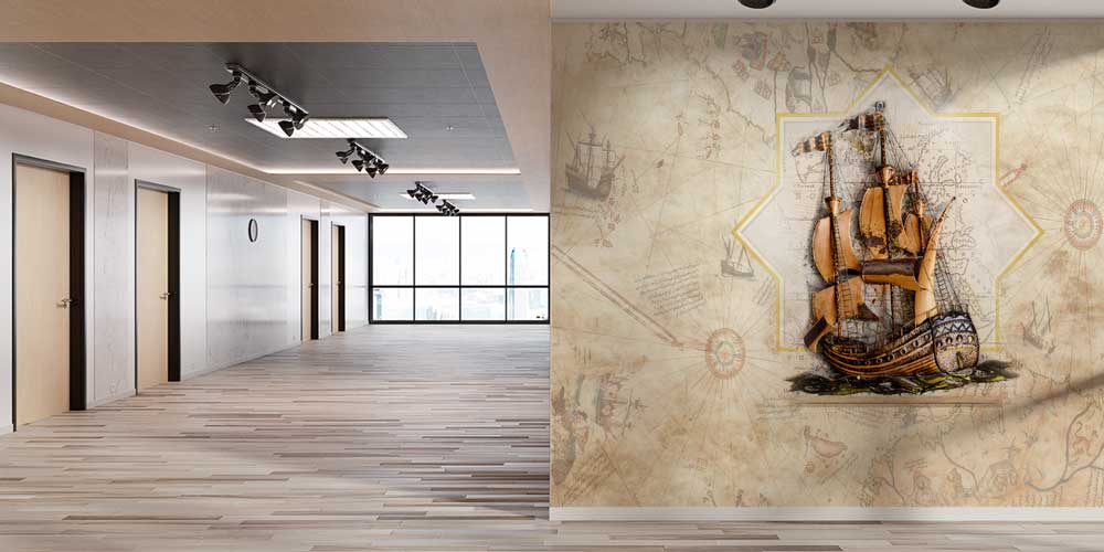 Antik Harita ve Yelkenli Gemi Duvar Kağıdı 10941