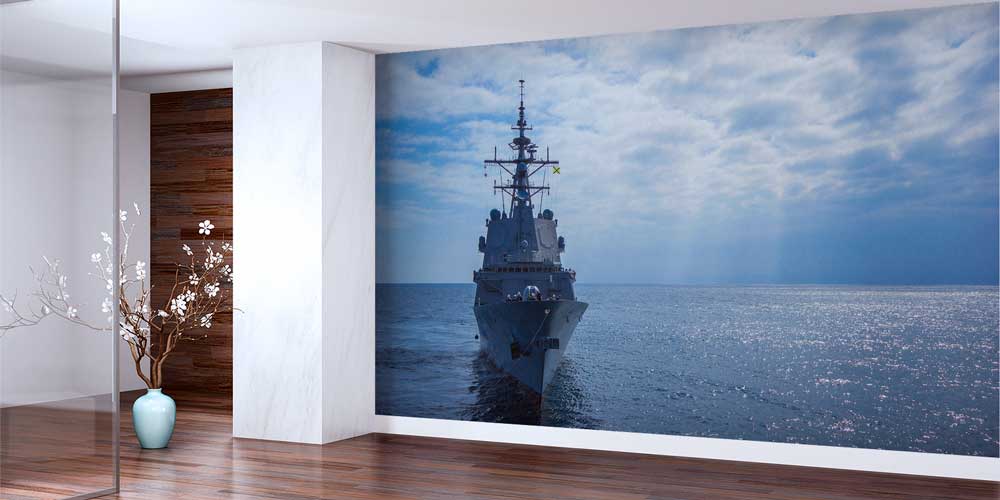 Savaş Gemisi Okyanus Manzarası Duvar Kağıdı 10940