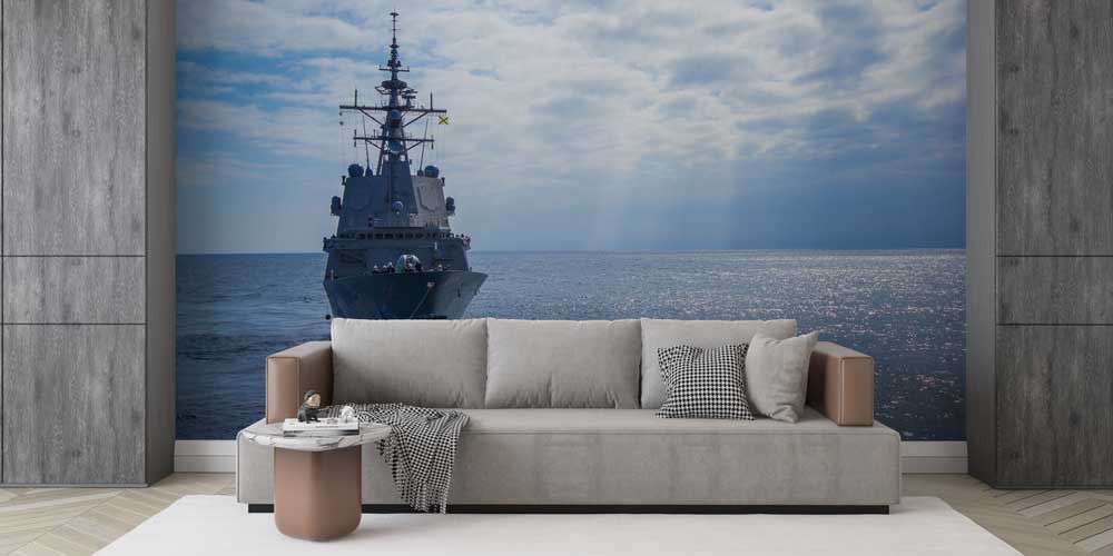 Savaş Gemisi Okyanus Manzarası Duvar Kağıdı 10940