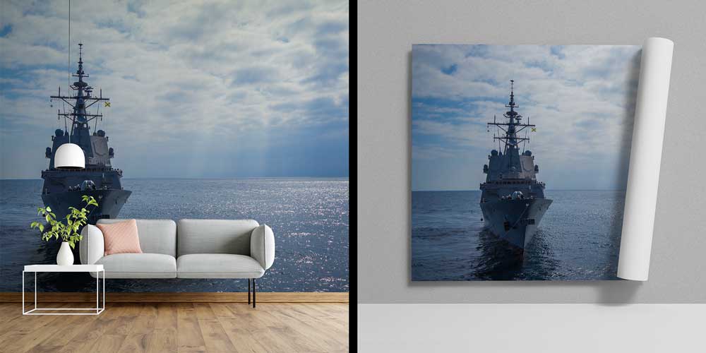 Savaş Gemisi Okyanus Manzarası Duvar Kağıdı 10940