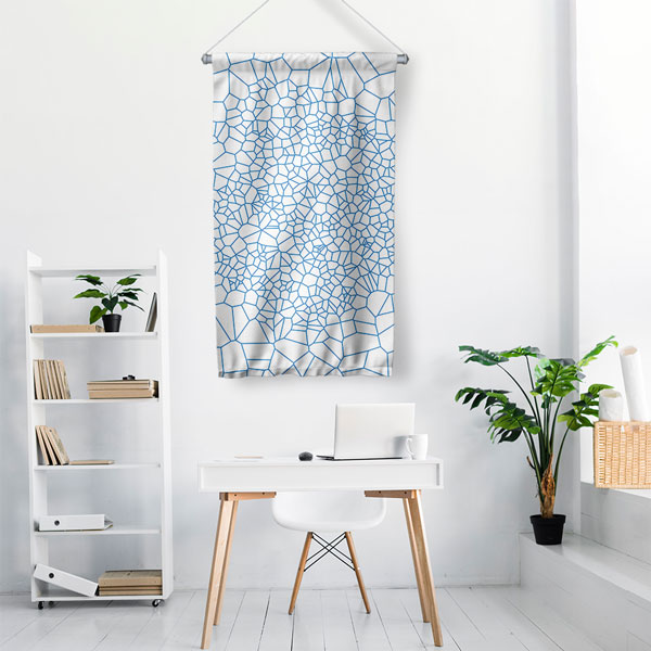 Geometrik Desenli Modern Duvar Flaması 5627