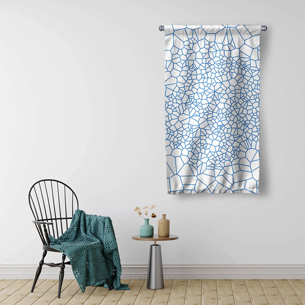 Geometrik Desenli Modern Duvar Flaması 5627