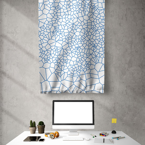 Geometrik Desenli Modern Duvar Flaması 5627