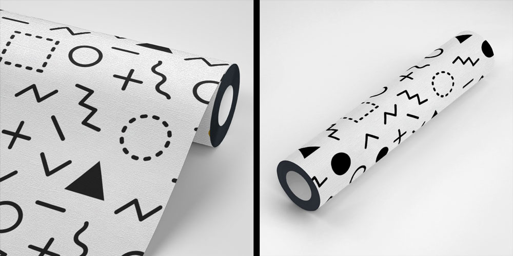 Memphis Tarzı Grafik Sembollü Desen Sanatı Duvar Kaplaması 5182