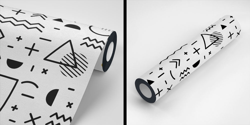 Memphis Tarzı Grafik Sembollü Desen Sanatı Duvar Kağıdı 5183