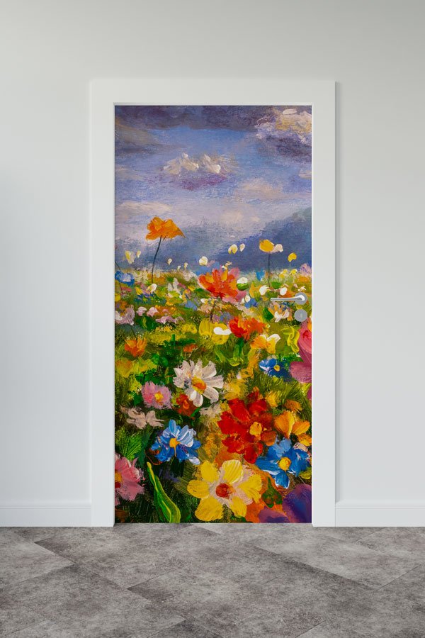 oda-kapi-duvar-dekoru-9339-00 Çiçekli - Botanik Kapı Tasarımı 9339