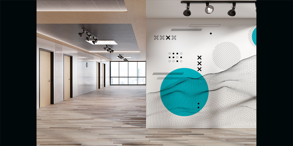 Soyut Wireframe Modern Duvar Kağıdı 7415