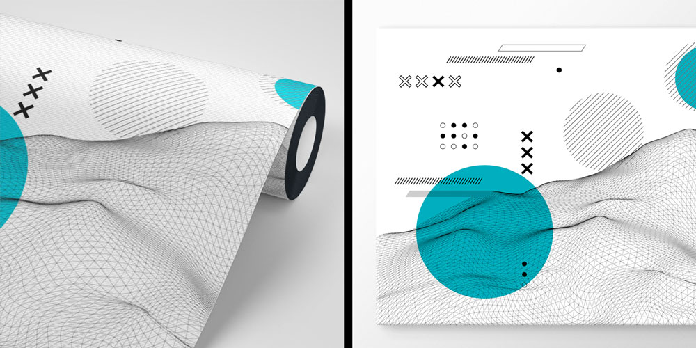Soyut Wireframe Modern Duvar Kağıdı 7415
