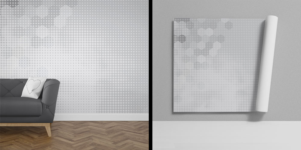 Minimal Nokta Dokulu Geometrik Duvar Kağıdı 7418