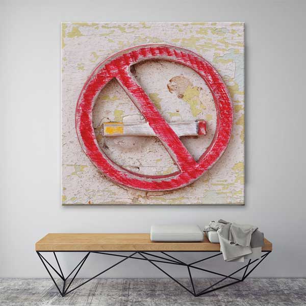 Eski Görünümlü Sigara Yasak İşareti Duvar Panosu – 4020