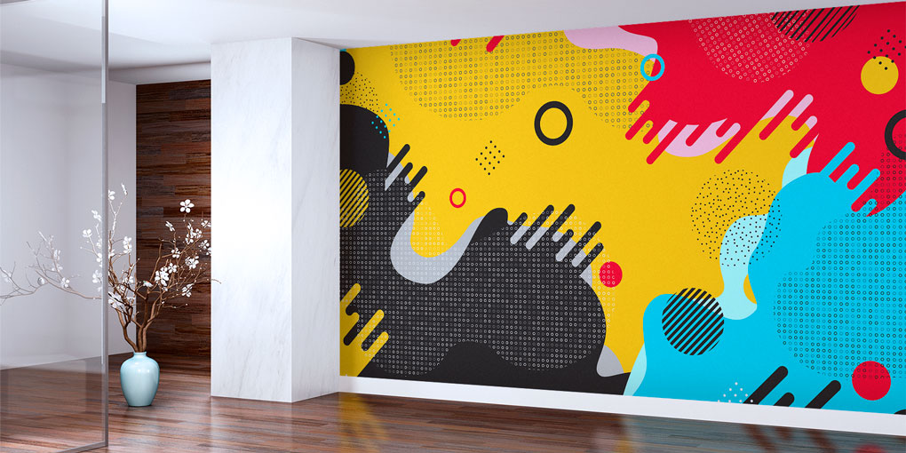 Renkli Soyut Modern Duvar Kağıdı 7414