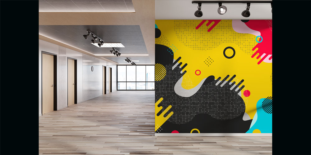 Renkli Soyut Modern Duvar Kağıdı 7414